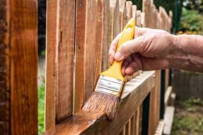 Fence Staining in Spring